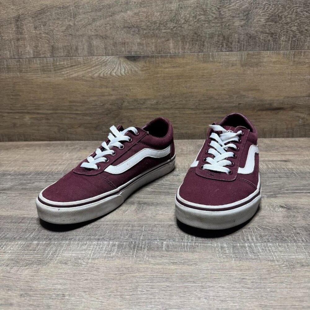 Vans Old Skool Burgundy Canvas Low Top Sneakers Women's Size 8